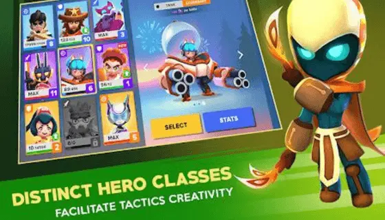 distinct hero classes