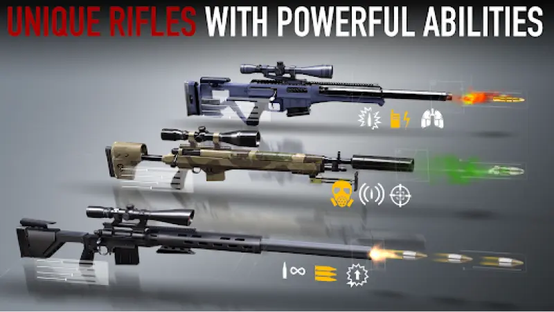 most powerful guns in Hitman Sniper Mod APK